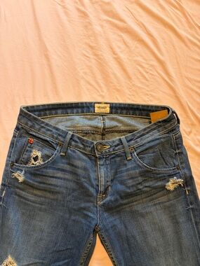 Hudson Jeans Women’s Ripped Medium Blue Boyfriend Jeans